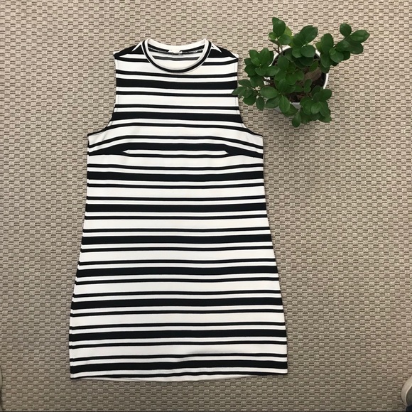 Garage Dresses & Skirts - Garage Black and White Striped Sleeveless Dress